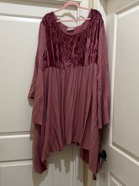 HolyClothing Velvet Bodice Maxi Dress Limited Dusty Rose